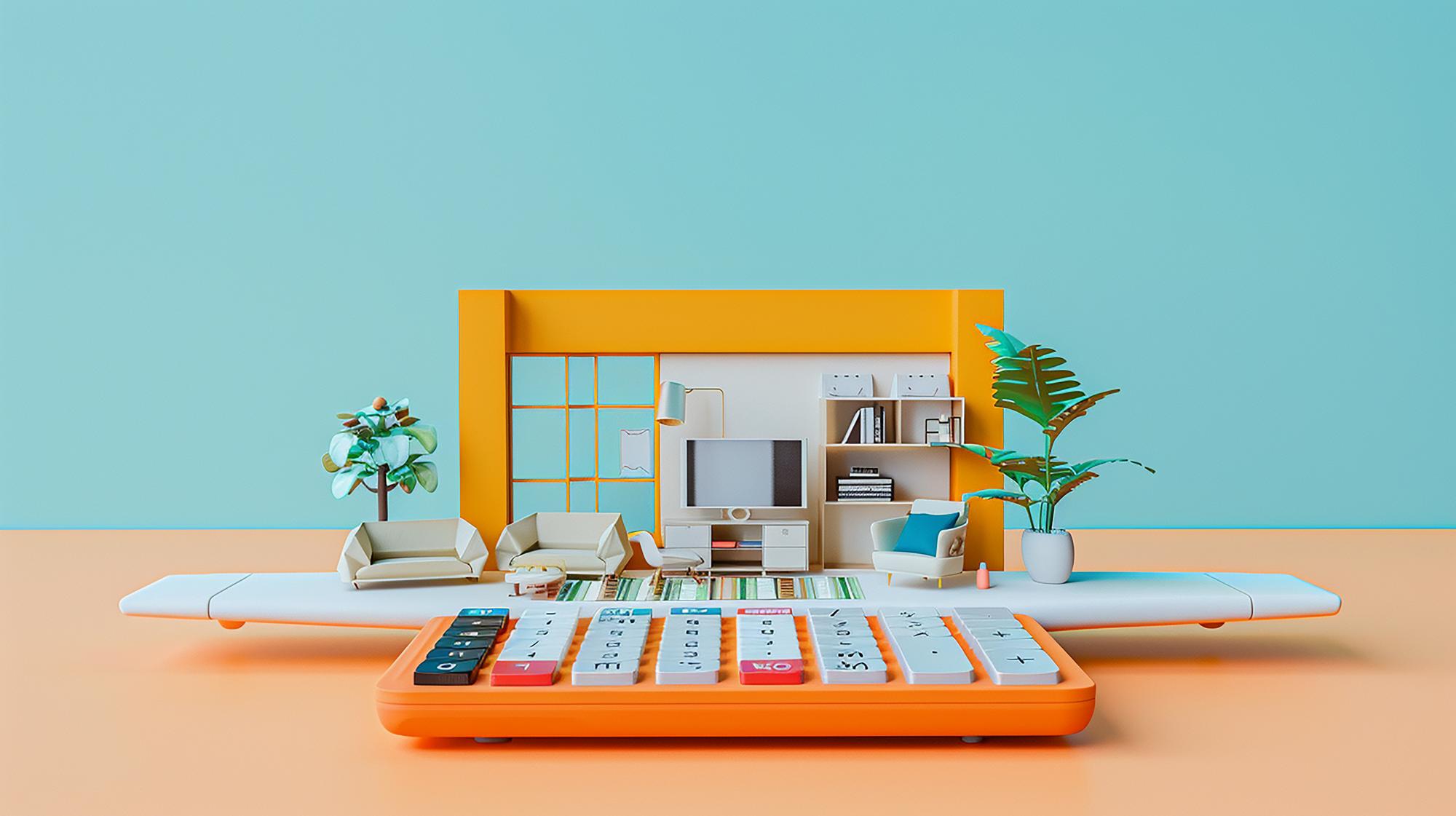Desk with market reports and keys